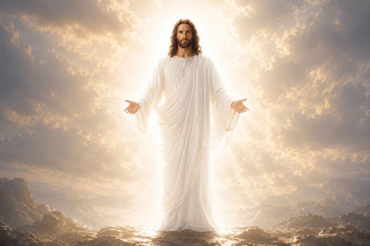 man in white - Jesus man in white - Jesus